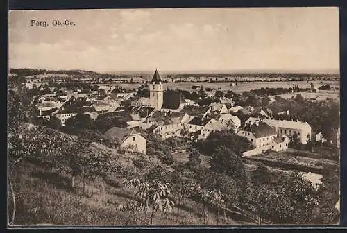AK Perg /Ob.-Oe., Ortsansicht vom Berg aus