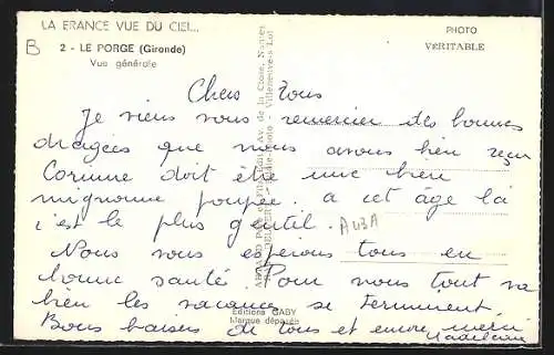 AK Le Porge, Vue générale du village et des environs champêtres