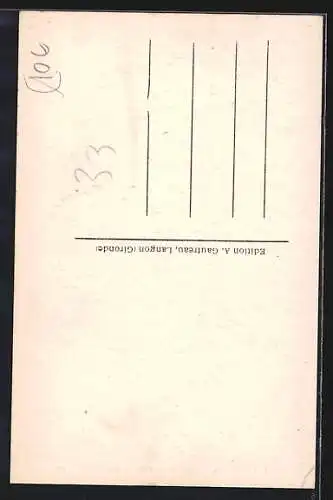 AK Preignac, Sur les Bords de l`Uyot avec bateau à voile