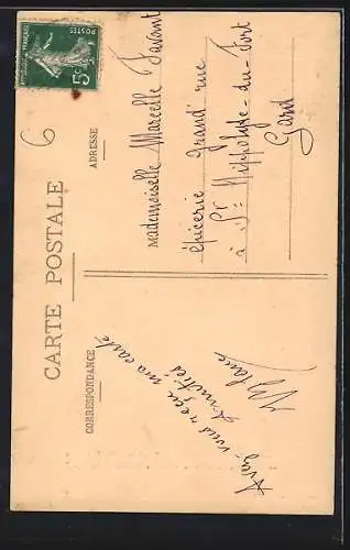 AK Rions, L`Hôtel de Ville, Vue de l`ancienne Porte de la Ville dite Porte-Normande