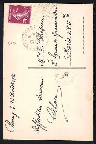 AK Bourg-sur-Gironde, Porte de la Mer, Vue intérieure