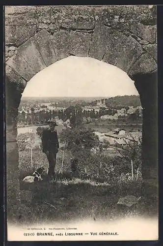 AK Branne, près Libourne, Vue générale