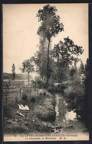AK Les Lèves-et-Thoumeyrague, Le Ruisseau et Beaulieu