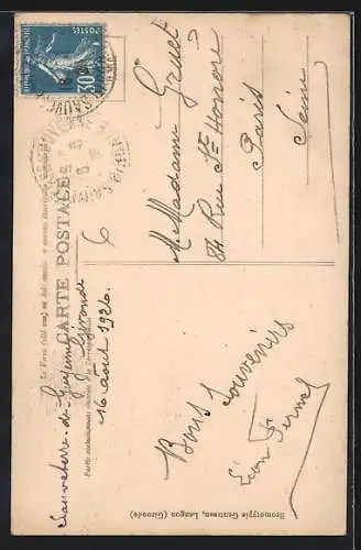 AK Sauveterre-de-Guyenne, Porte Lafon et vue sur la rue principale