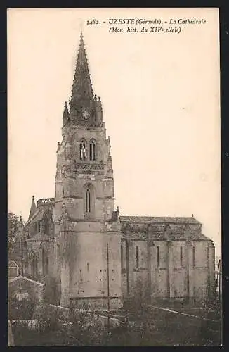 AK Uzeste, La Cathédrale (Mon. hist. du XIVe siècle)
