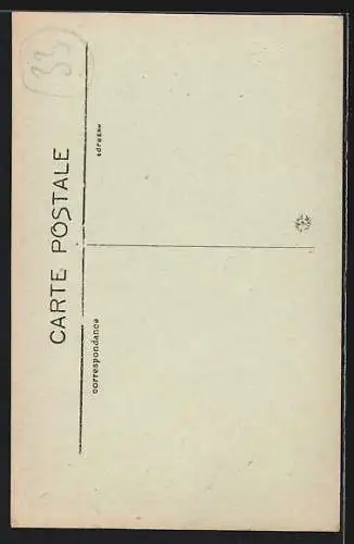 AK Bordeaux, La Poste en construction avec passants et calèches