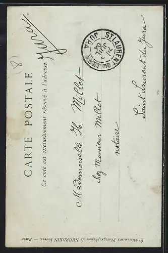 AK Bordeaux, Bureau Central des Postes et Télégraphes, Rue du Palais Gallien