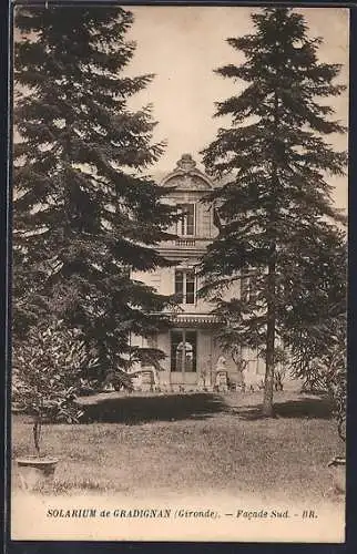 AK Gradignan, Facade sud du Solarium entourée d`arbres majestueux