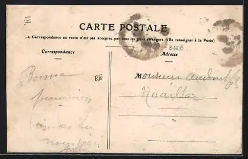 AK Hure, Le Presbytère et l`église avec le clocher
