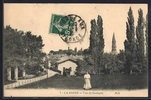 AK La Brède, Vue de Sautergé