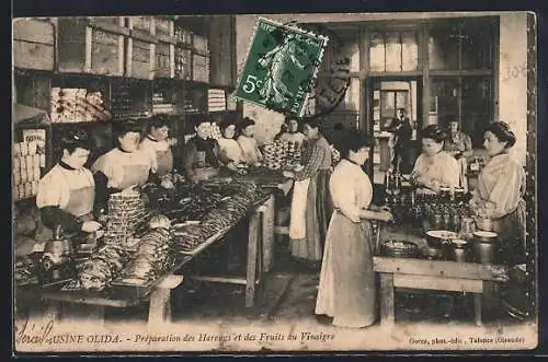 AK Talence, Usine Olida, Préparation des Harengs et des Fruits au Vinaigre