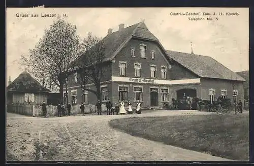 AK Leezen / Holst., Central-Gasthof v. J. H. Kloock