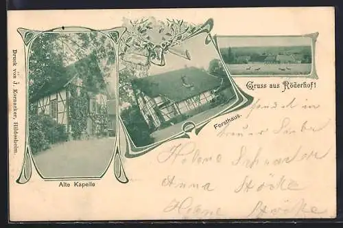 AK Röderhof / Hildesheim, Alte Kapelle, Forsthaus