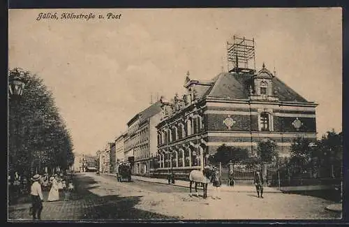 AK Jülich, Kölnstrasse und Post