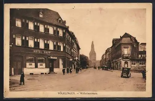 AK Völklingen, Hotel Gapp an der Wilhelmstrasse