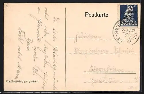 Künstler-AK Bad Gleisweiler /Rheinpf., Kurhaus Felsenkeller