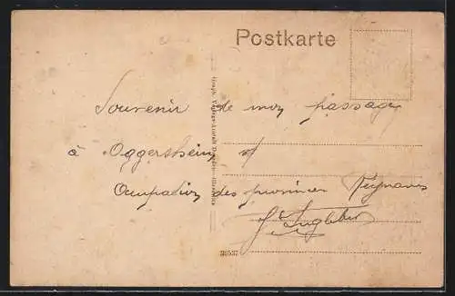 AK Oggersheim, Mutterstädter-Strasse mit Apotheke, Abzweig