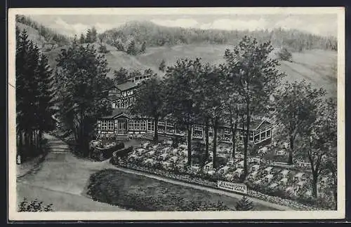 AK Goslar, Gasthof Sennhütte bei dem Gosewasserfall