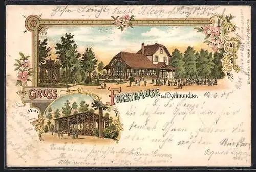 Lithographie Dortmund, Gasthaus Forsthaus