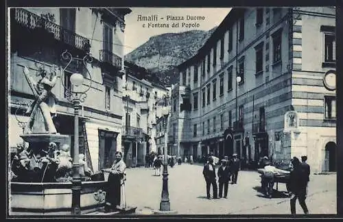 AK Amalfi, Piazza Duomo e Fontana del Popolo