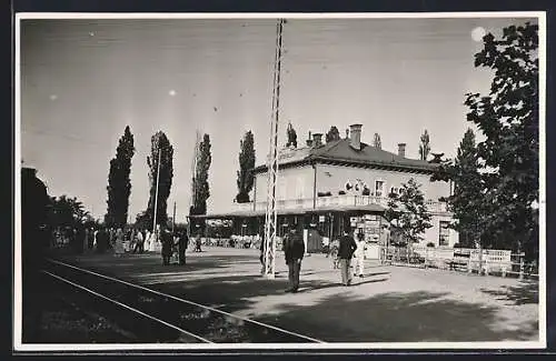 AK Balatonföldvár, Gleispartie am Bahnhof