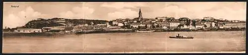 Klapp-AK Belgrad, Panorama, Dampferpartie