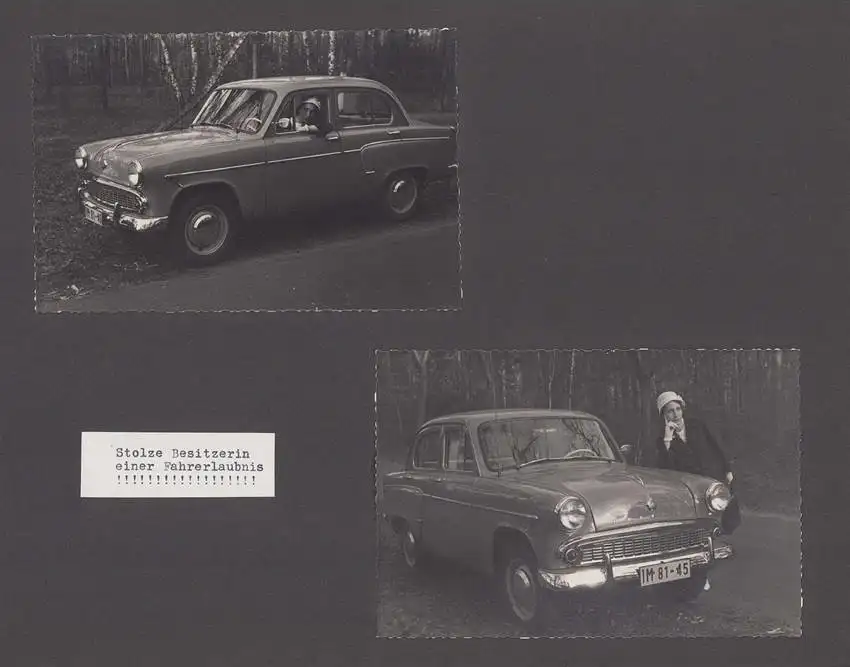 Fotoalbum mit 104 Fotografien, Auto Moskwitsch 402 Blauer Junge, DDR Bürger auf Reisen mit Auto, FKK, Fahrrad 2