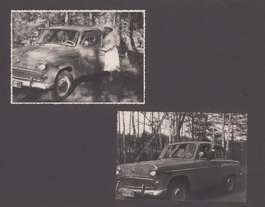 Fotoalbum mit 104 Fotografien, Auto Moskwitsch 402 Blauer Junge, DDR Bürger auf Reisen mit Auto, FKK, Fahrrad 4