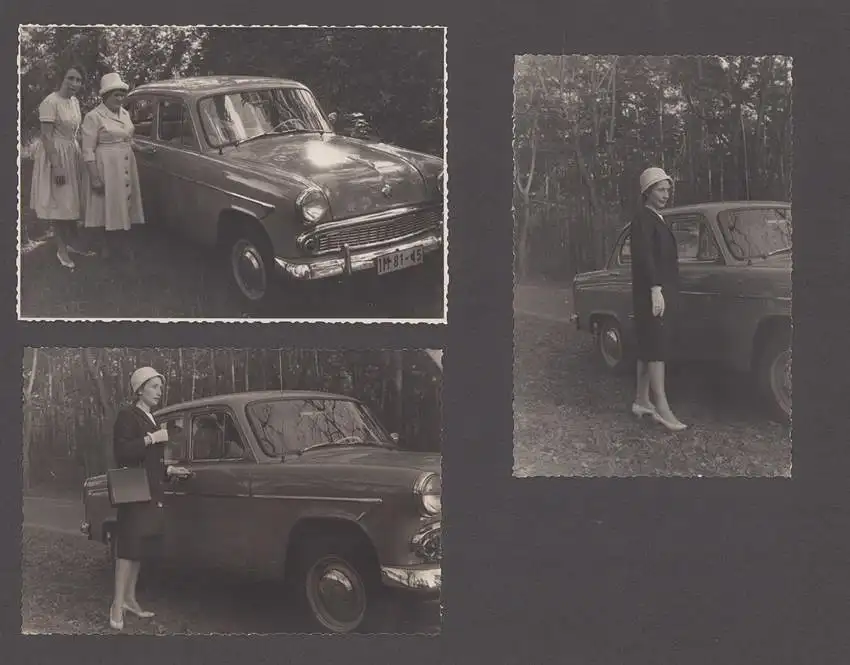 Fotoalbum mit 104 Fotografien, Auto Moskwitsch 402 Blauer Junge, DDR Bürger auf Reisen mit Auto, FKK, Fahrrad 6