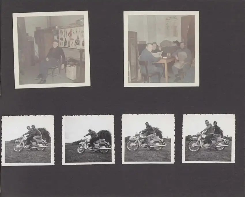 Fotoalbum mit 56 Fotografien, Militär Österreich, Panzer, Panzerhaubitze, Geländewagen Willys Jeep, Radpanzer, Uniform 7