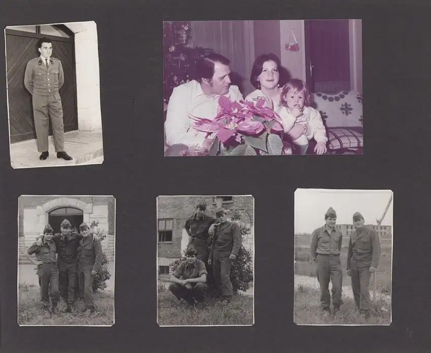 Fotoalbum mit 56 Fotografien, Militär Österreich, Panzer, Panzerhaubitze, Geländewagen Willys Jeep, Radpanzer, Uniform 8