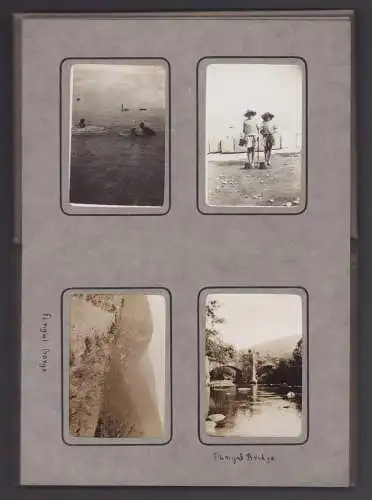 Fotoalbum mit 46 Fotografien, Ansicht Dartmouth (Devon), Passagierdampferf Rangitata, Badeurlaub, Schlittschuh