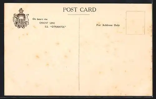 AK Passagierschiff SS Otranto vor dem Hafen, Orient Line