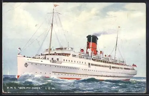 AK Passagierschiff RMS Ben-My-Chree auf See, I.O.M.