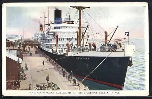AK Liverpool, Passenger Ship Sarpedon at the Landing Stage, Passagierschiff