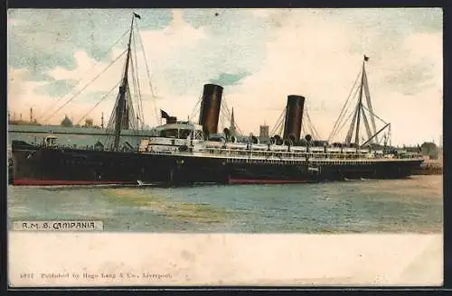 AK Passagierschiff RMS Campania im Hafen