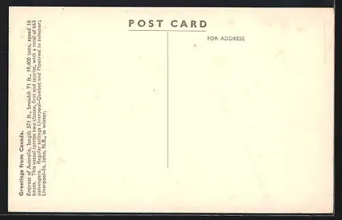 AK Passagierschiff Empress of Australia auf hoher See, Canadian Pacific Liner