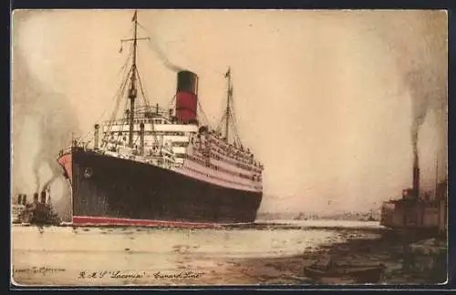 AK Passagierschiff R. M. S. Laconia in Fahrt, Cunard Liner