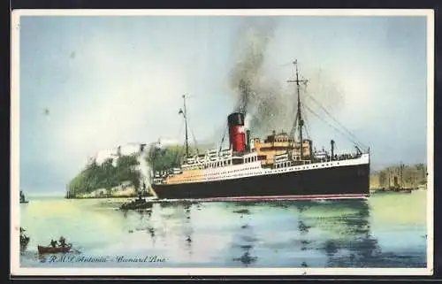 Künstler-AK Passagierschiff RMS Antonia, Cunard White Star