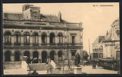 AK Laon, Hôtel de Ville, Strassenbahn