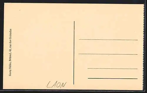 AK Laon, Hôtel de Ville, Strassenbahn