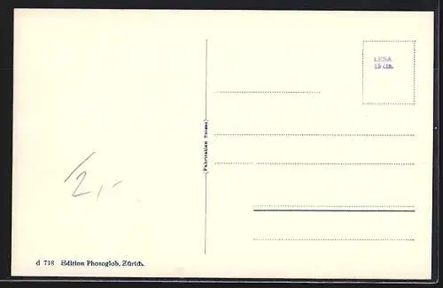AK Zug, Stadtansicht mit Uferpartie