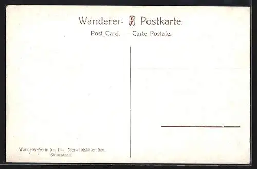 AK Stansstad, Ortsansicht mit Gebirge und Vierwaldstätter See