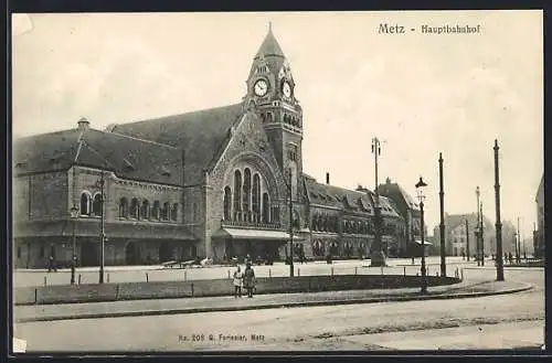 AK Metz, La Nouvelle Gare Centrale, Bahnhof