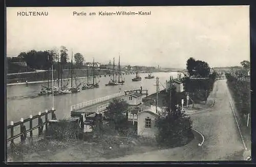 AK Kiel-Holtenau, Partie am Kaiser-Wilhelm-Kanal