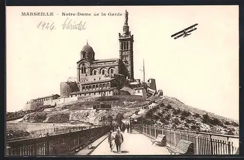 AK Marseille, Notre-Dame de la Garde, Flugzeug