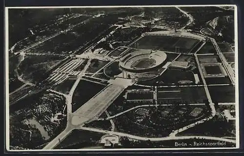 AK Berlin, Reichssportfeld vom Flugzeug aus