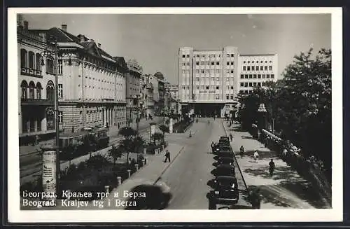 AK Beograd, Kraljev trg i Berza, Börse am Königsplatz