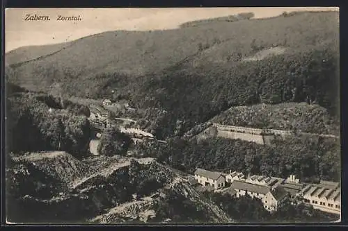 AK Zabern, Zorntal, Ansicht aus der Vogelschau