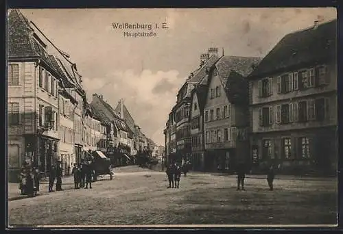 AK Weissenburg i. E., Blick in die Hauptstrasse